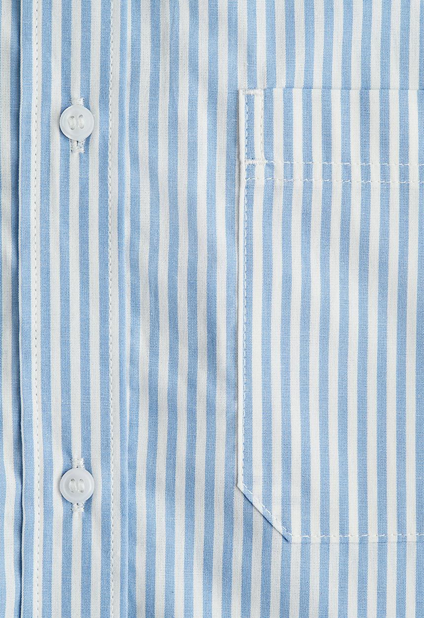 H&M - Cropped cotton shirt - blue striped