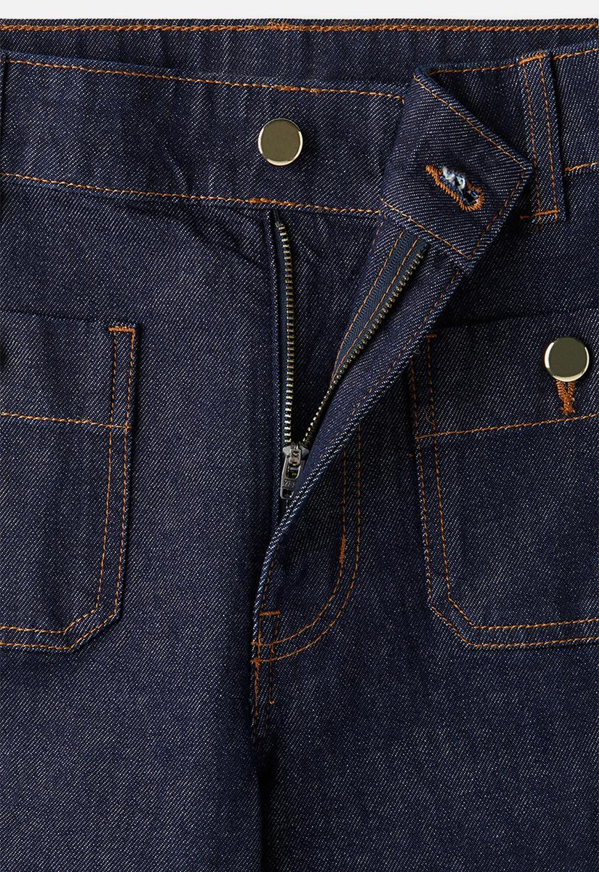 H&M - Wide high ankle jeans - dark denim blue