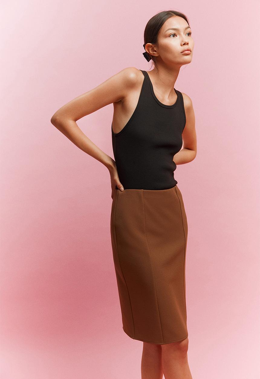 H&M - Knee-length skirt - brown