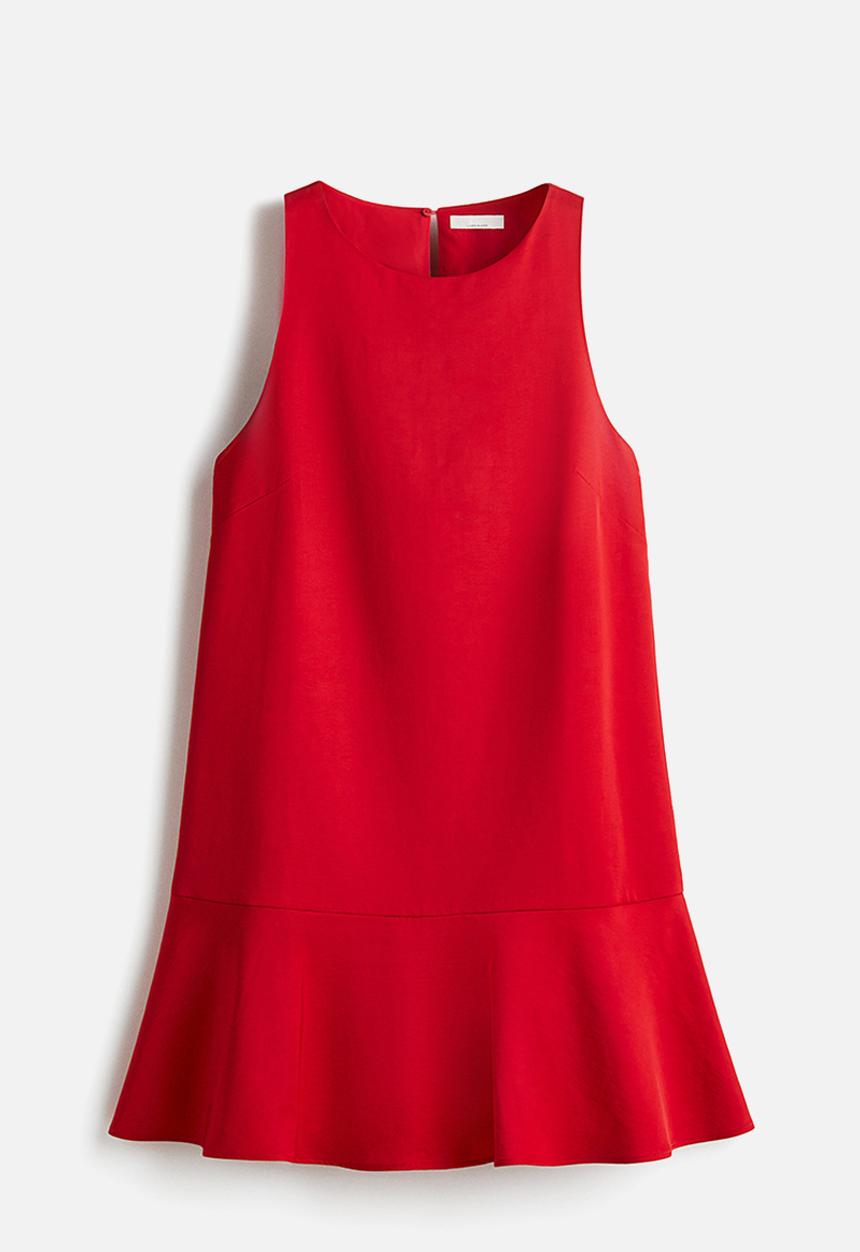 H&M - A-line dress - bright red