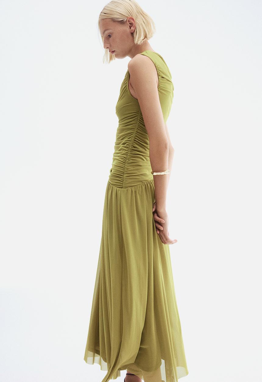 H&M - Draped dress - olive green