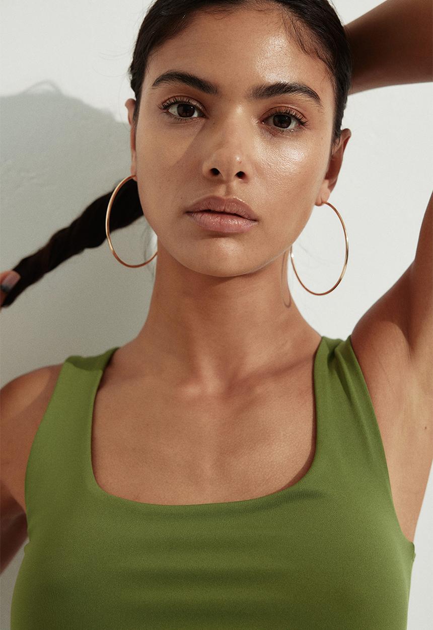 H&M - Ruched vest top - dark green