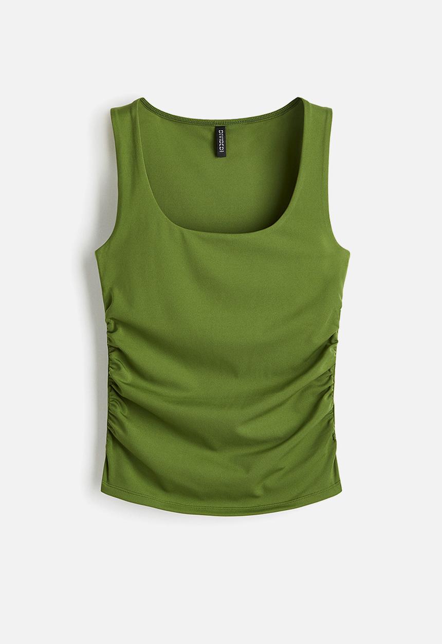 H&M - Ruched vest top - dark green