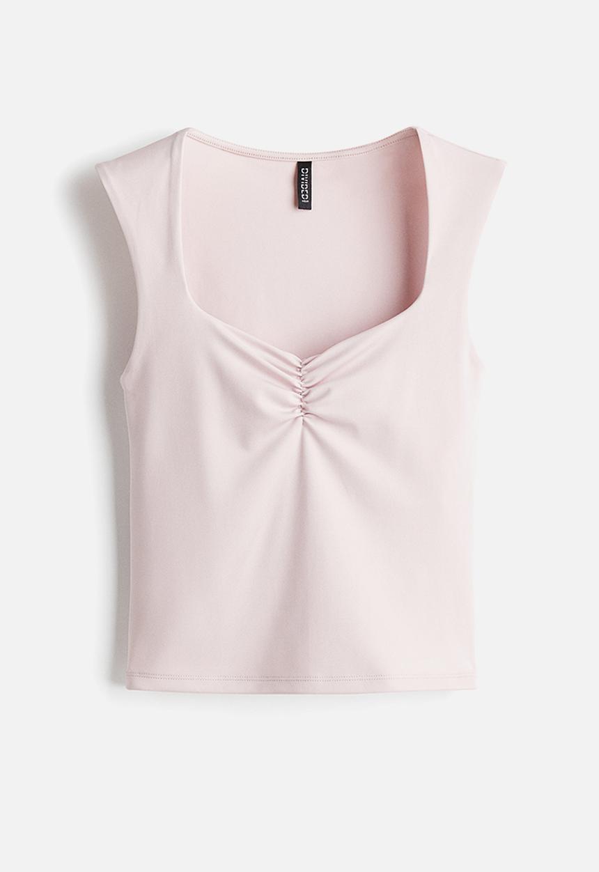 H&M - Gathered vest top - light pink 