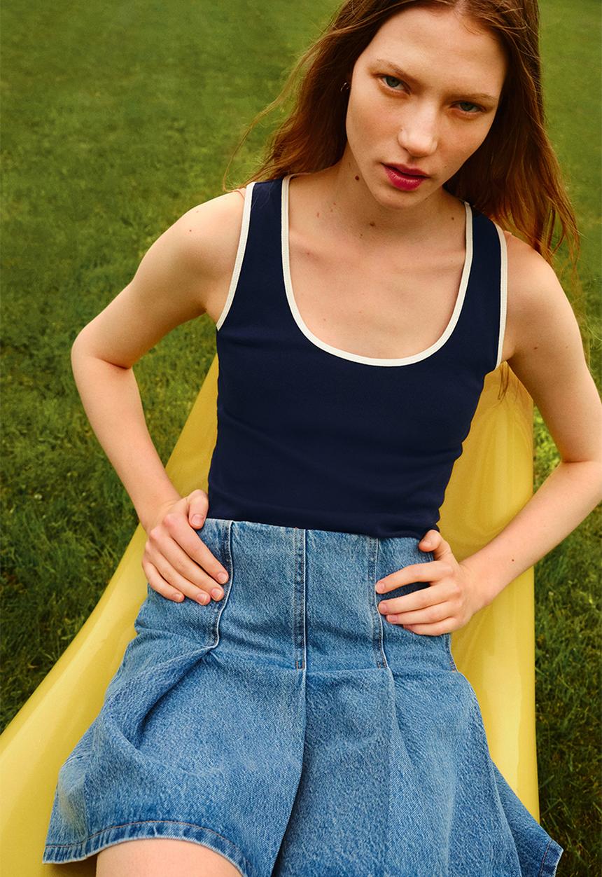 H&M - Cotton vest top - dark blue