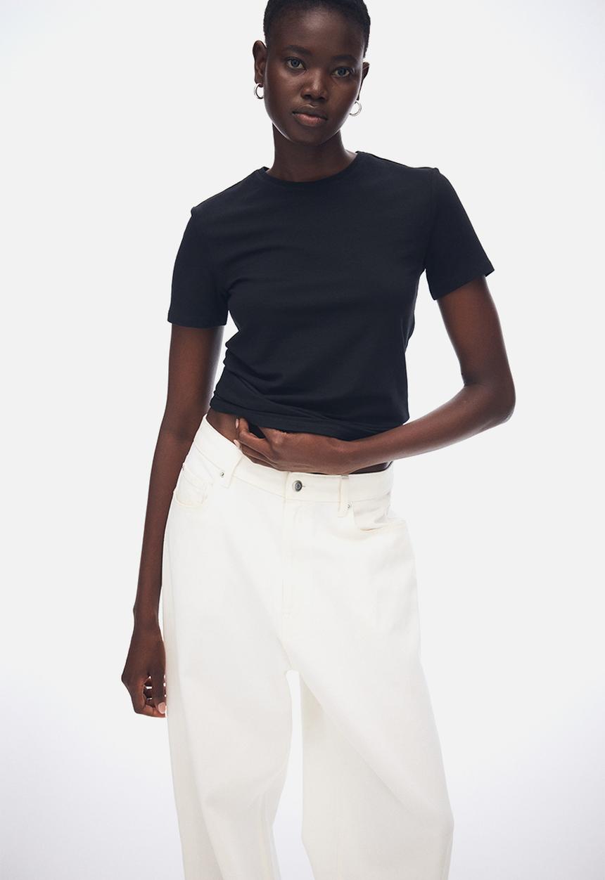 H&M - Fitted t-shirt - black