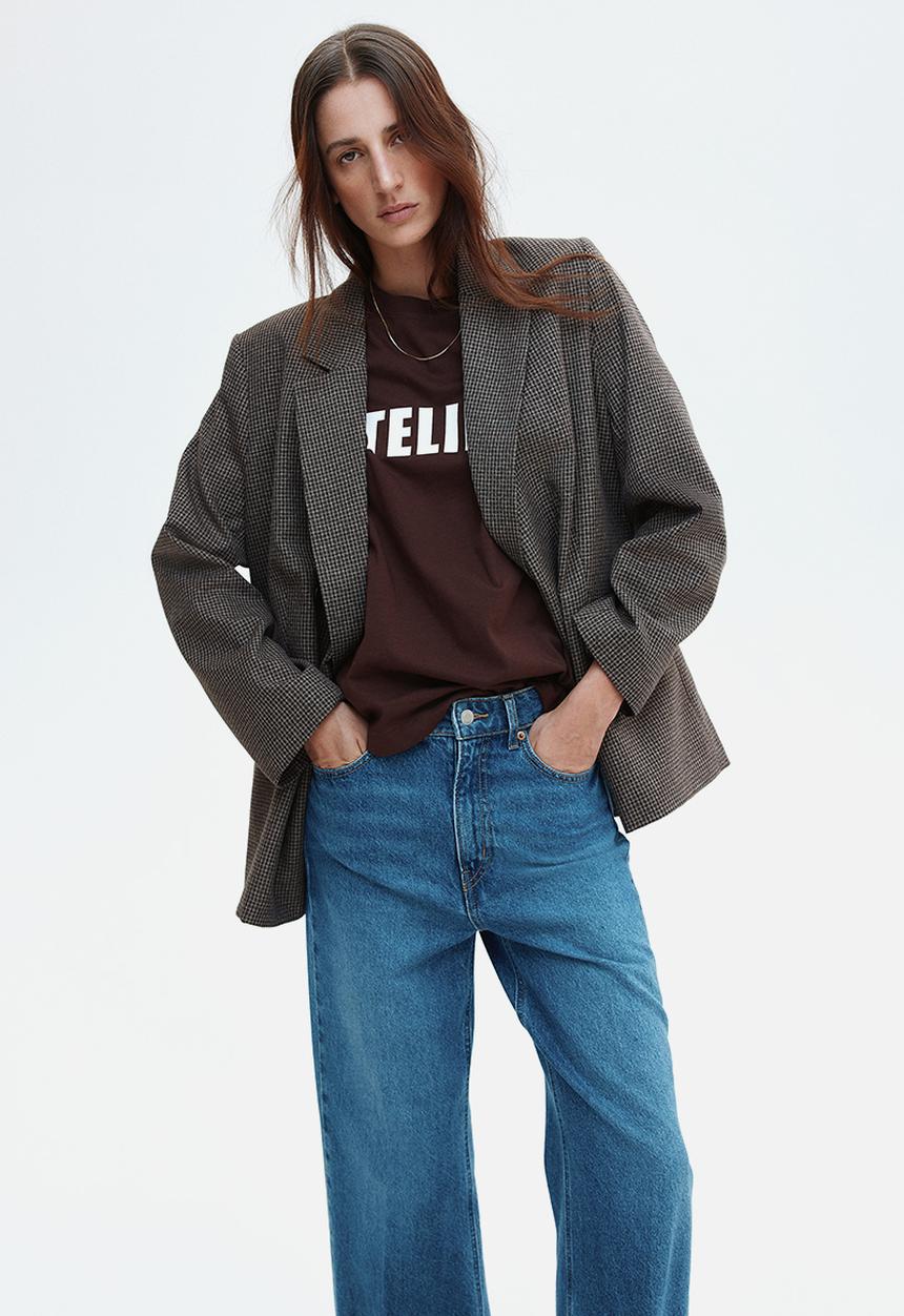 H&M - Printed t-shirt - dark brown atelier