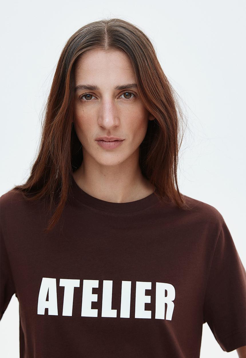 H&M - Printed t-shirt - dark brown atelier