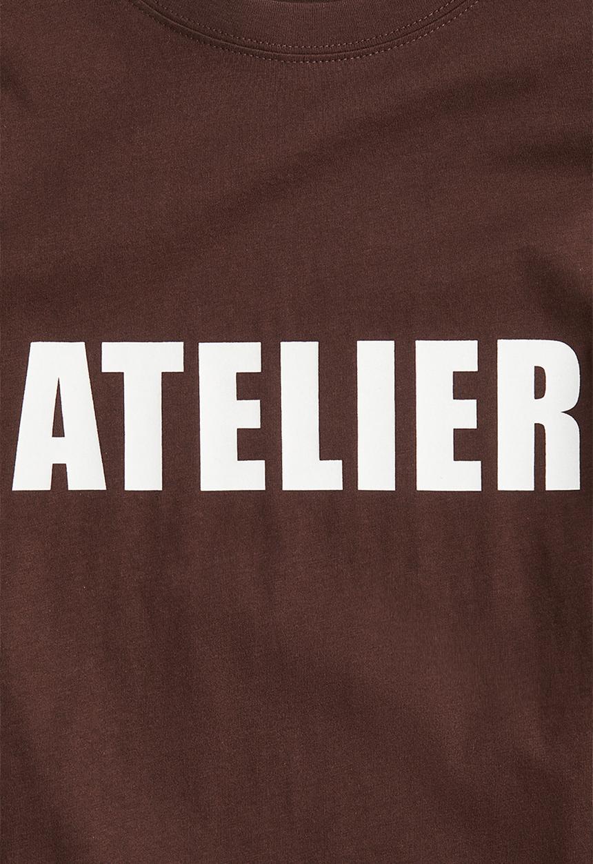H&M - Printed t-shirt - dark brown atelier