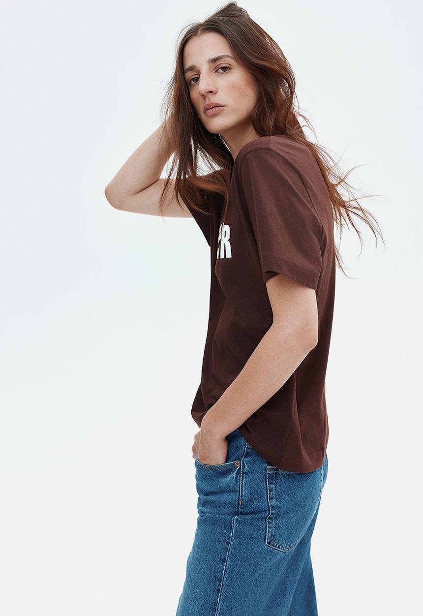 H&M - Printed t-shirt - dark brown atelier