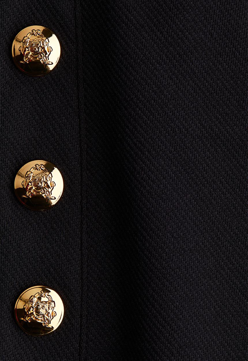H&M - Button-front trousers - navy blue