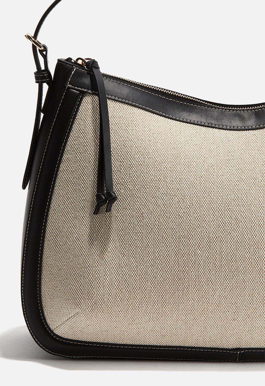 H&M - Shoulder bag - light beige & black