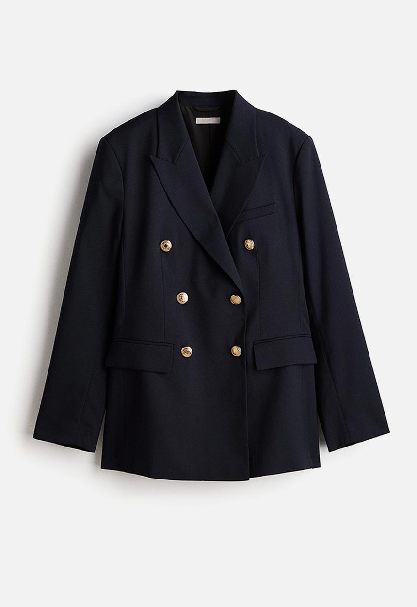 H&M - Double-breasted blazer - navy blue