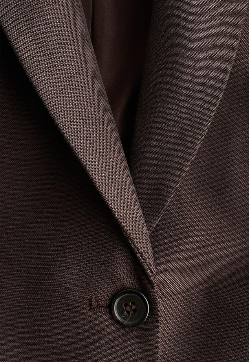 H&M - Fitted blazer - dark brown
