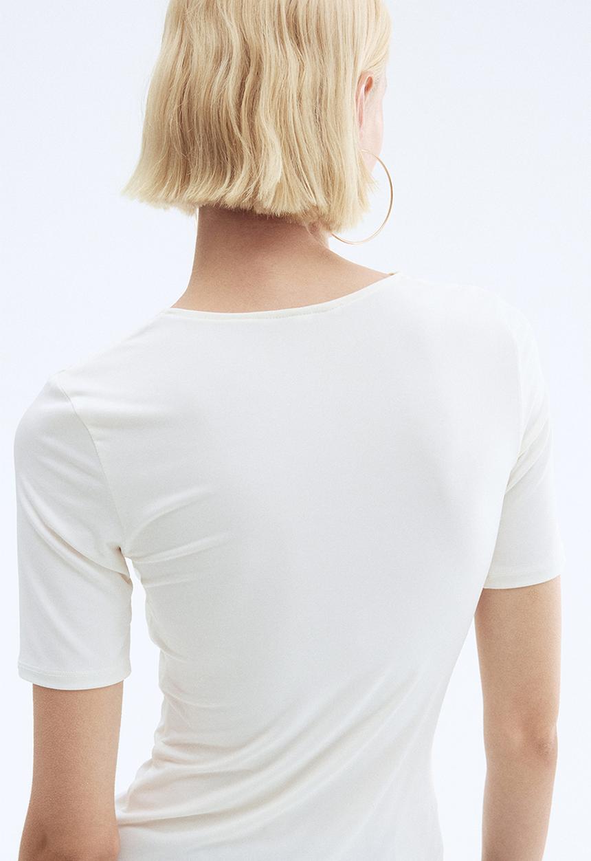 H&M - Draped top - white