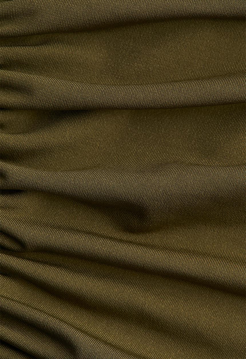 H&M - Draped top - dark khaki  green