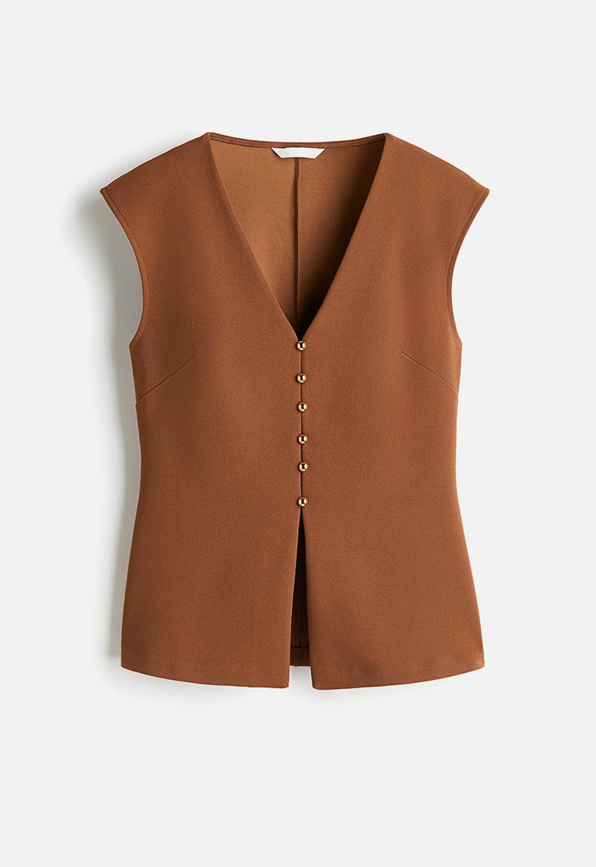 H&M - Interlock waistcoat - brown