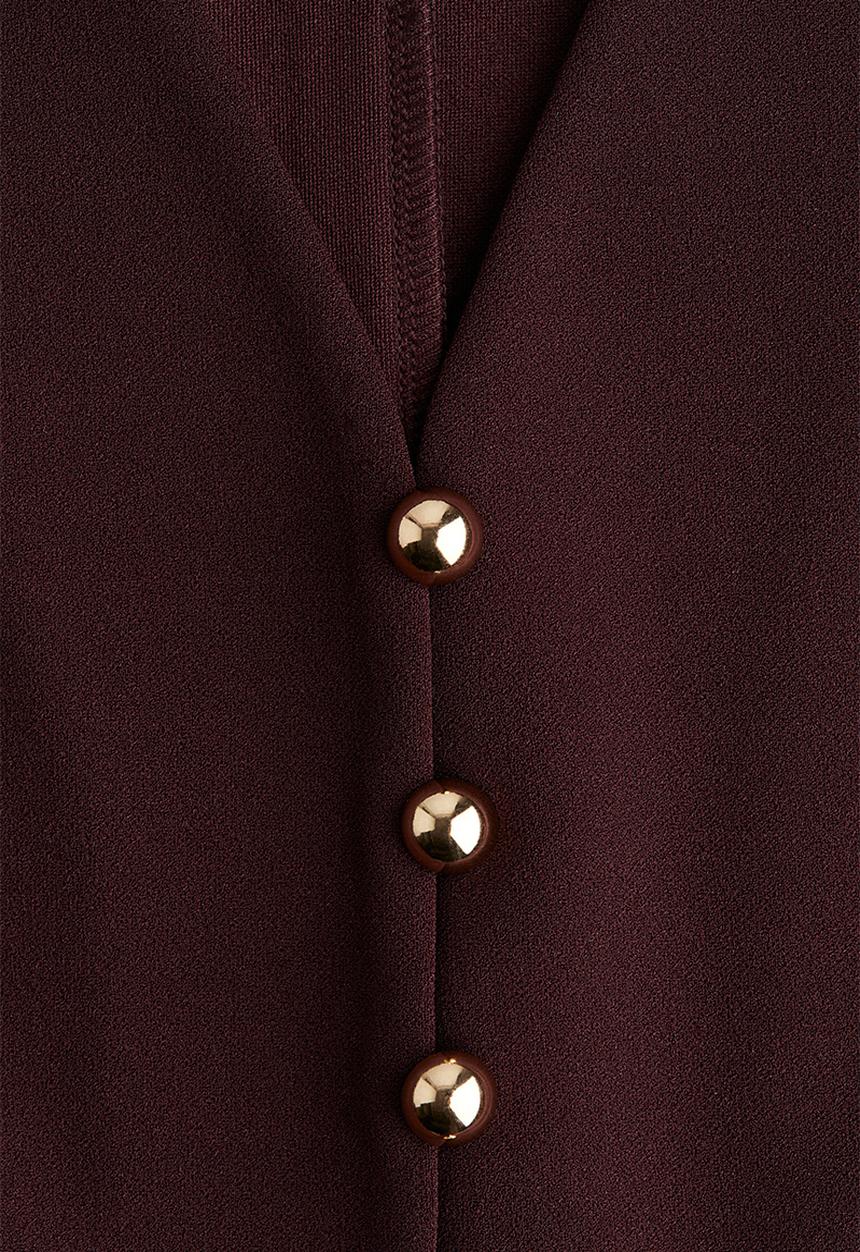 H&M - Interlock waistcoat - burgundy