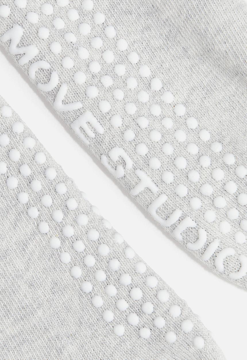 H&M - 2 pack anti-slip yoga socks - black & grey marl