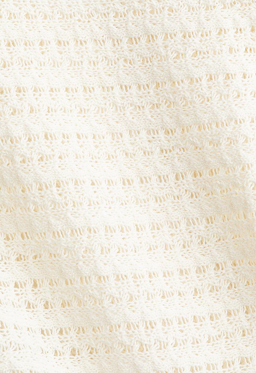 H&M - Pointelle-knit shorts - cream 