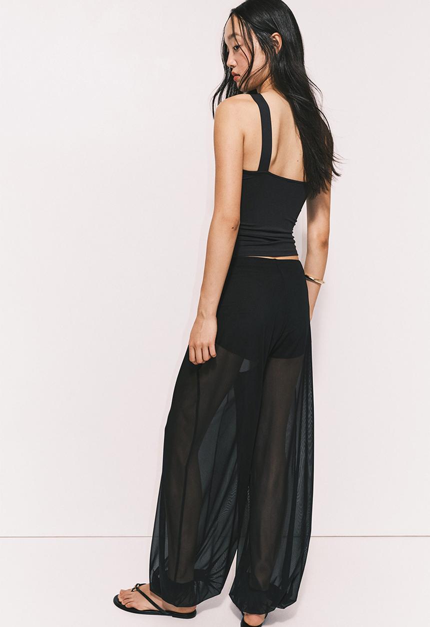 H&M - Mesh trousers - black