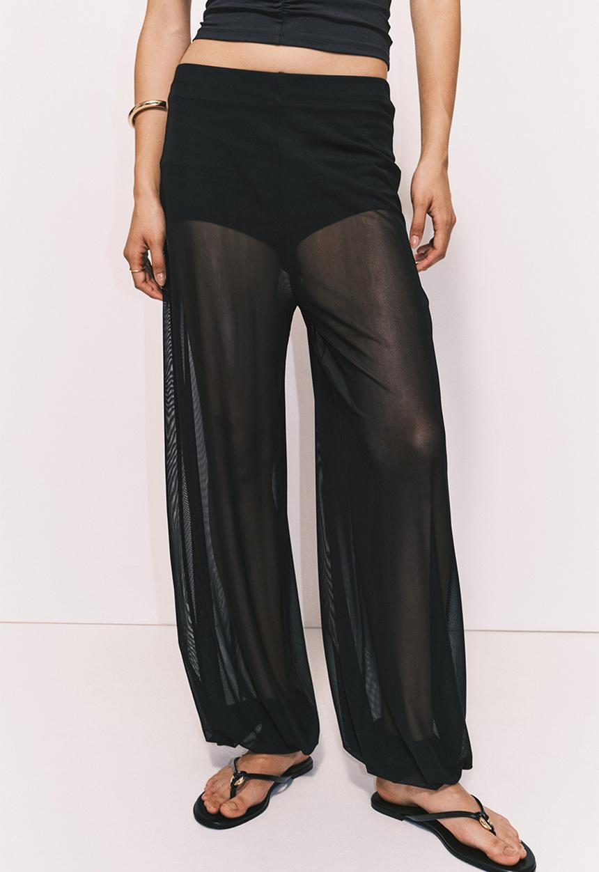 H&M - Mesh trousers - black