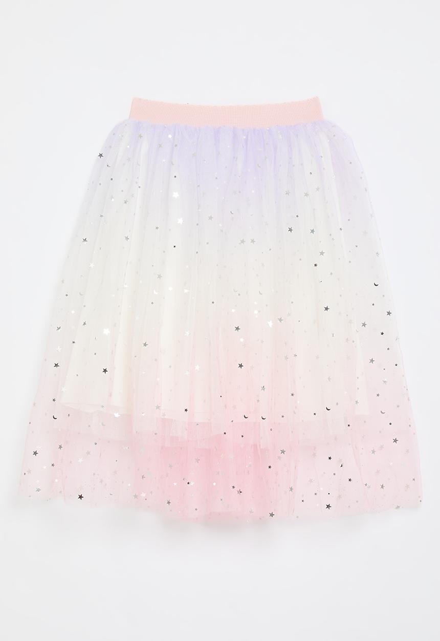 Pop Candy - Star and moon tulle skirt - multicolour ombre