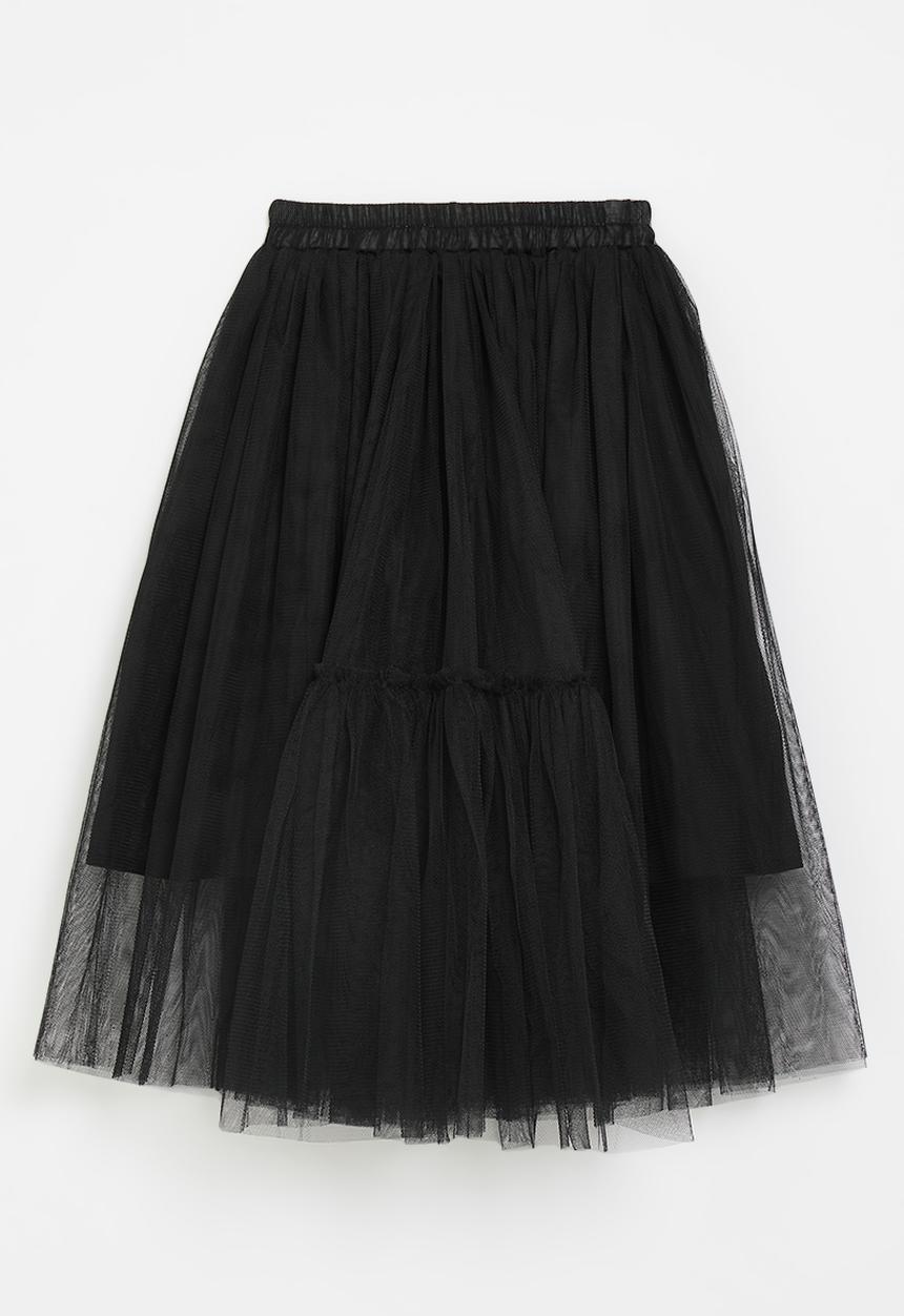 Pop Candy - Gathered detail tulle skirt - black