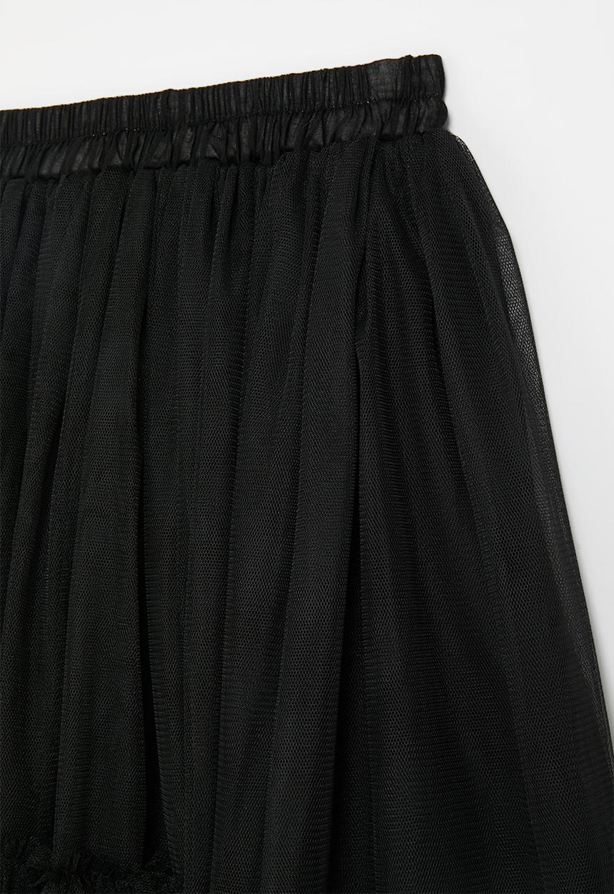 Pop Candy - Gathered detail tulle skirt - black