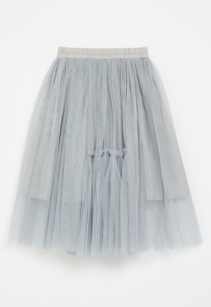 Pop Candy - Gathered detail tulle skirt - grey