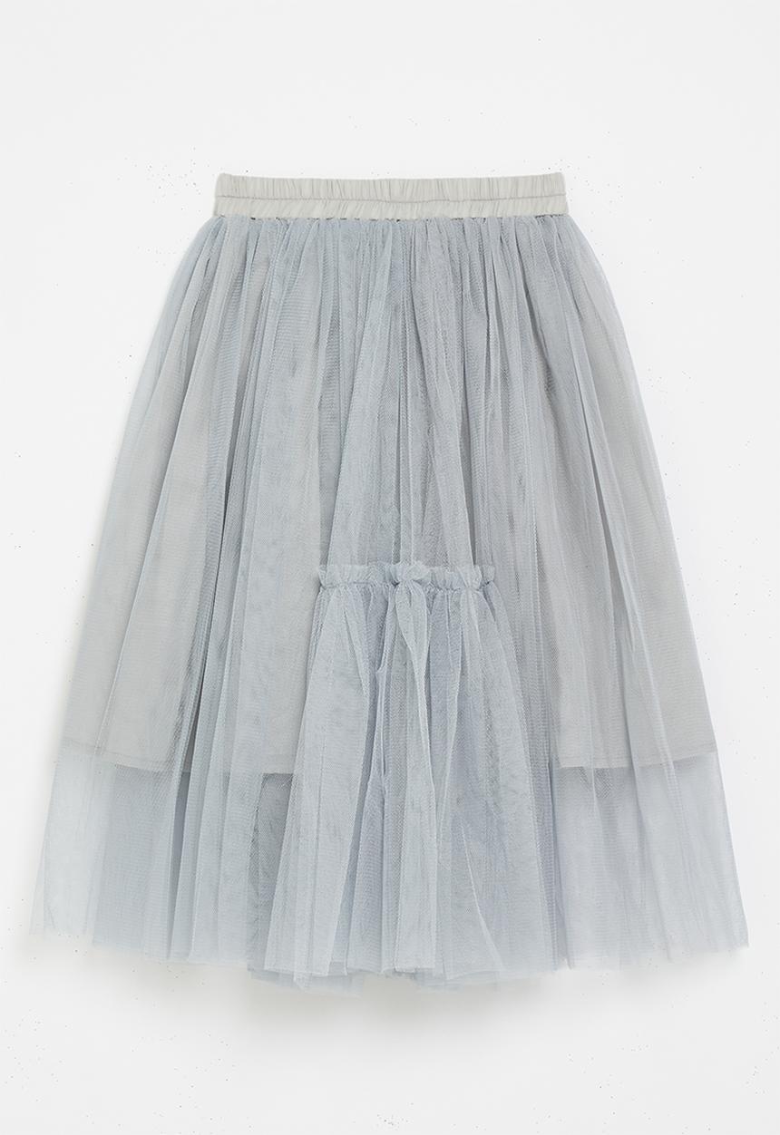 Pop Candy - Gathered detail tulle skirt - grey