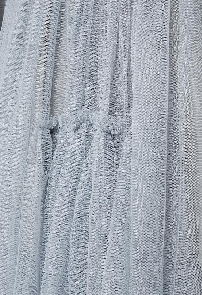 Pop Candy - Gathered detail tulle skirt - grey