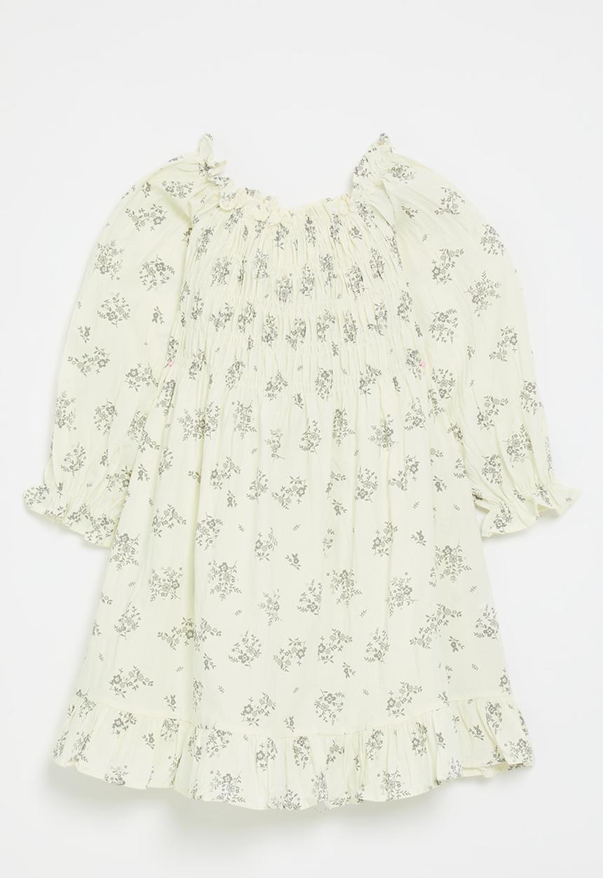 Pop Candy - Long sleeve flared dress - cream