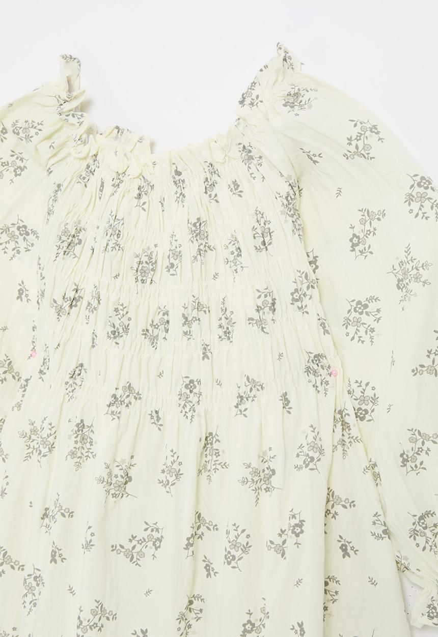 Pop Candy - Long sleeve flared dress - cream