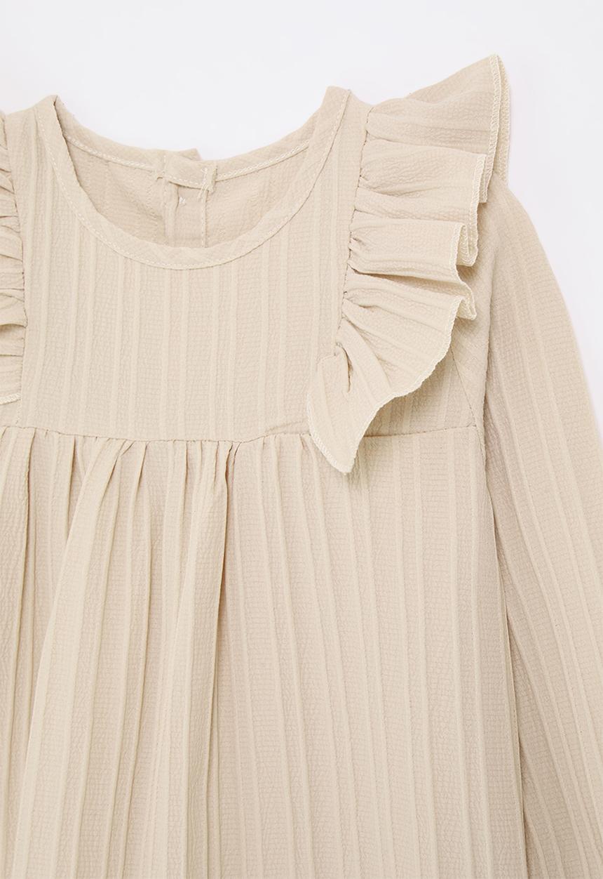 Pop Candy - Long sleeve frilled strap dress - pink