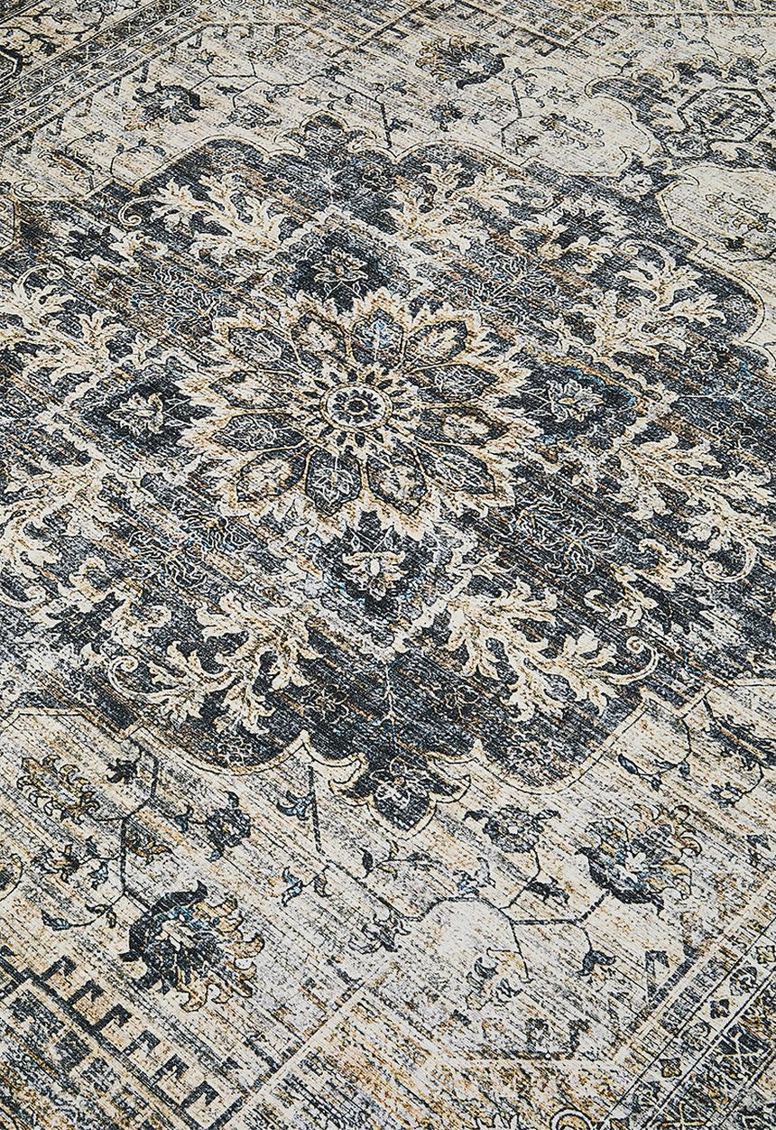 Sixth Floor - Casa Antique Rug - Natural/Navy 