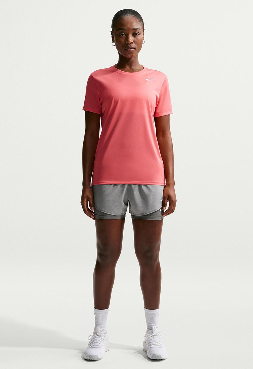 Nike - W Nk Df Rlgd Ss Tee - Sea Coral/White