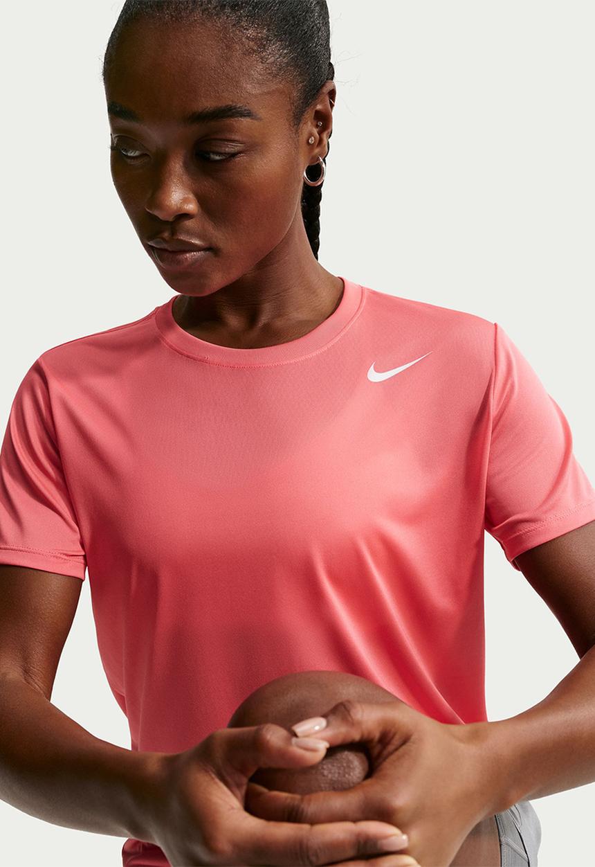 Nike - W Nk Df Rlgd Ss Tee - Sea Coral/White