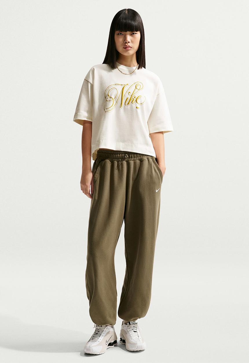 Nike - W Nsw Ss Tee Boxy Script - Sail