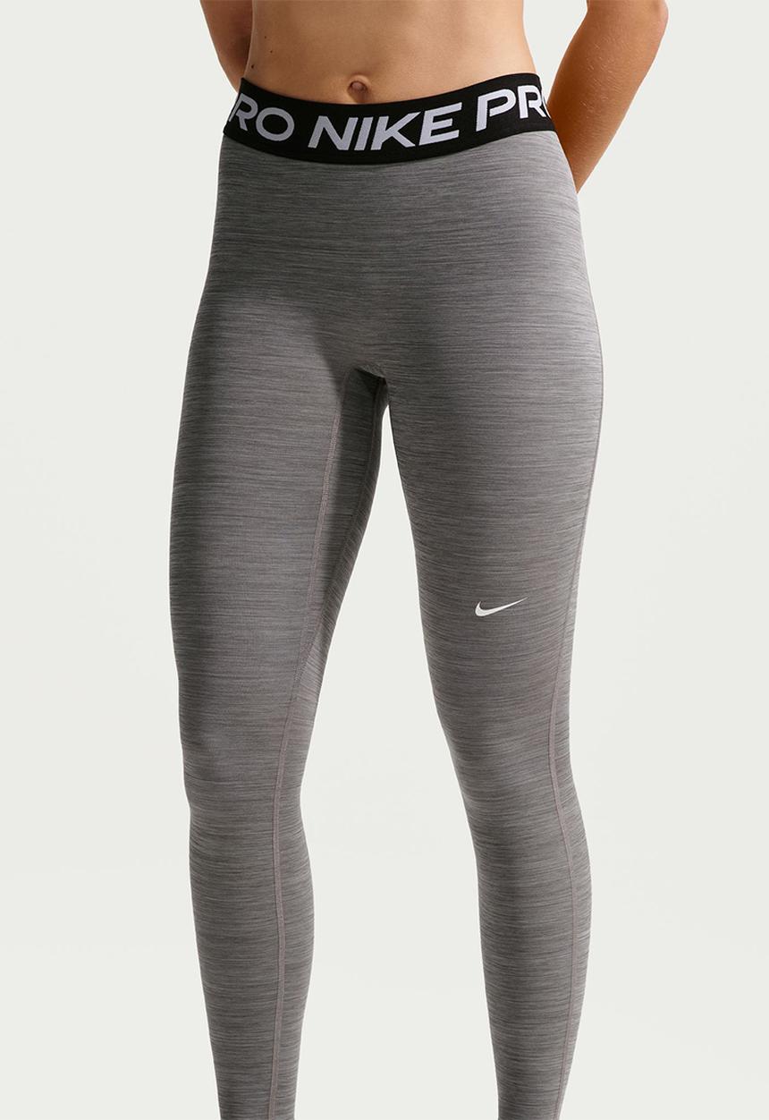 Nike - W Np Df 365 Mr Tight Usm - Smoke Grey/Htr/Black/White