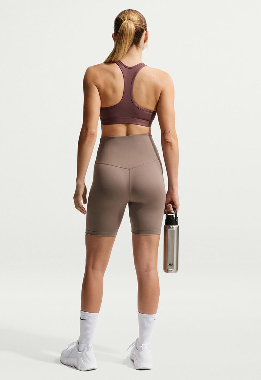 Nike - W Nk Swsh Med Spt Bra - Tattoo/White