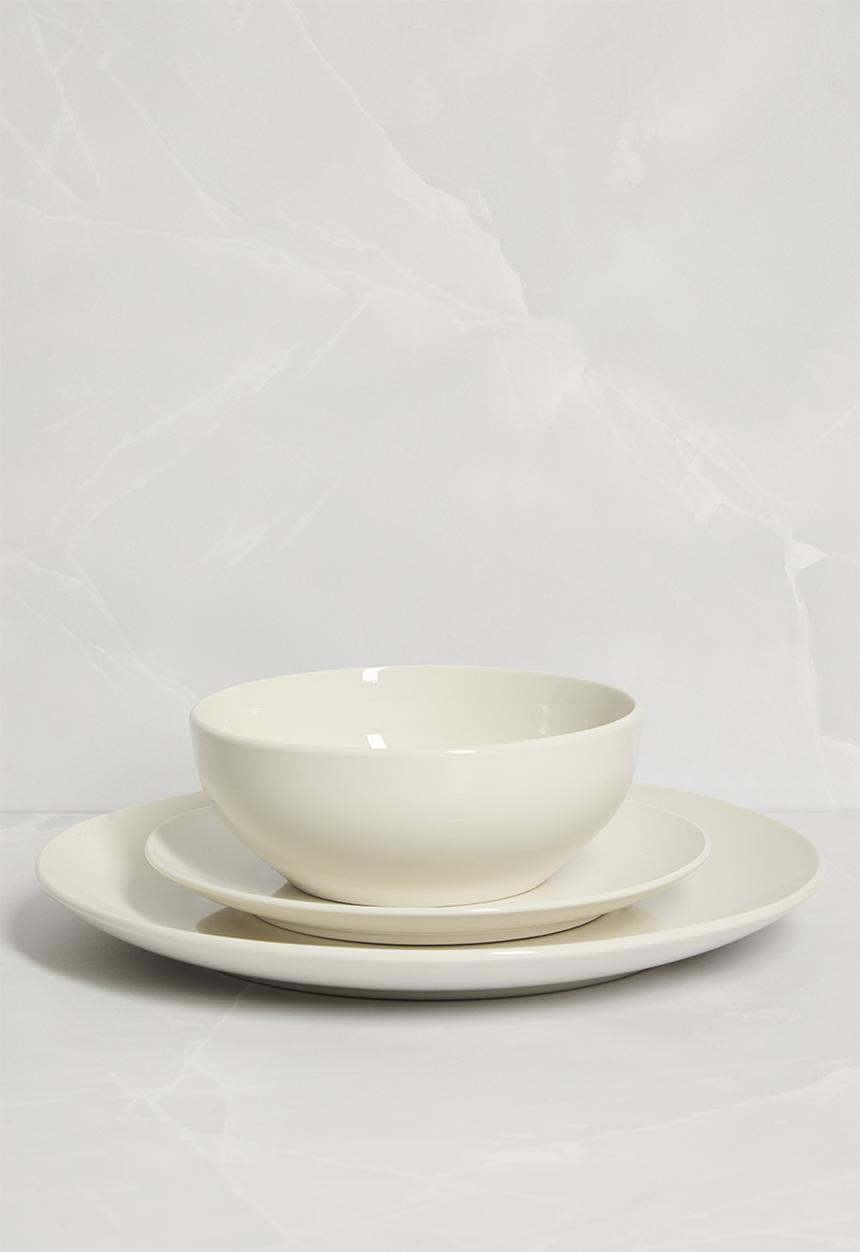 Excellent Houseware - 16 piece porcelain dinnerware set - White