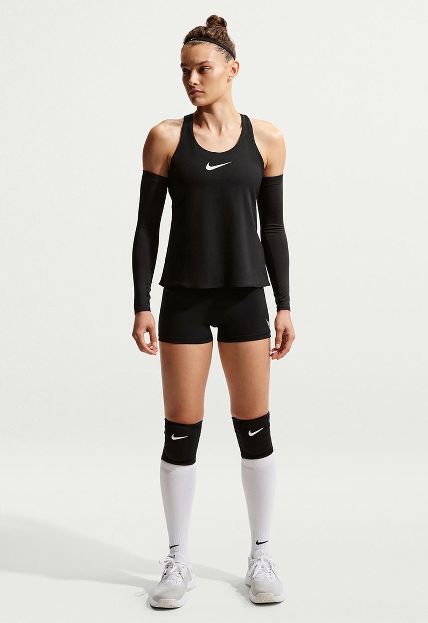 Nike - W Np 365 Mr 3In Short Tt Grx - Black/White/Metallic Silver