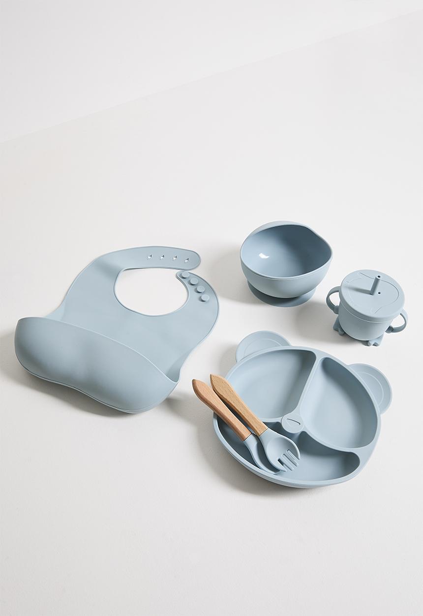 Pop Candy - Silicone dining set - blue