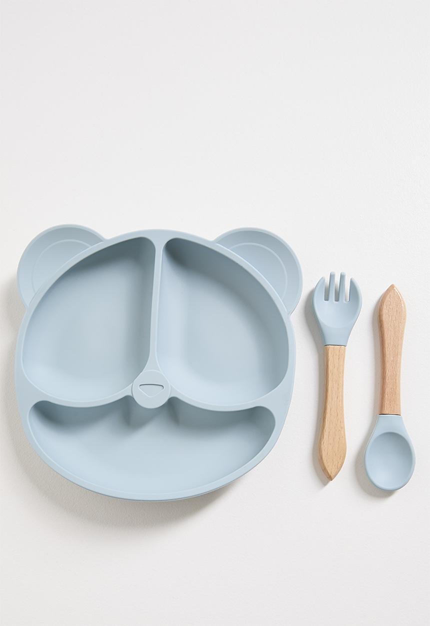 Pop Candy - Silicone dining set - blue