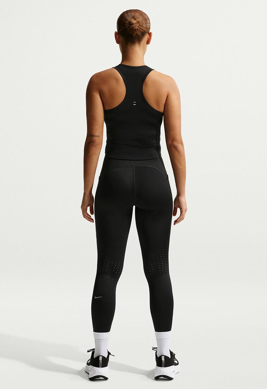 Nike - W Nk Tempo Swoosh Run Df Tank - Black/Reflective Silv/White