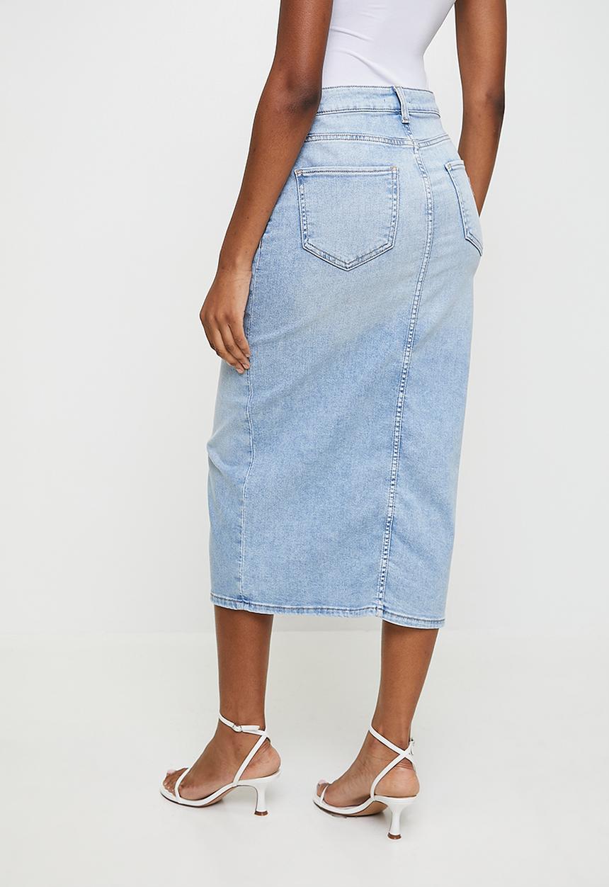 GUESS - Mila Denim Skirt - Lagoon Light
