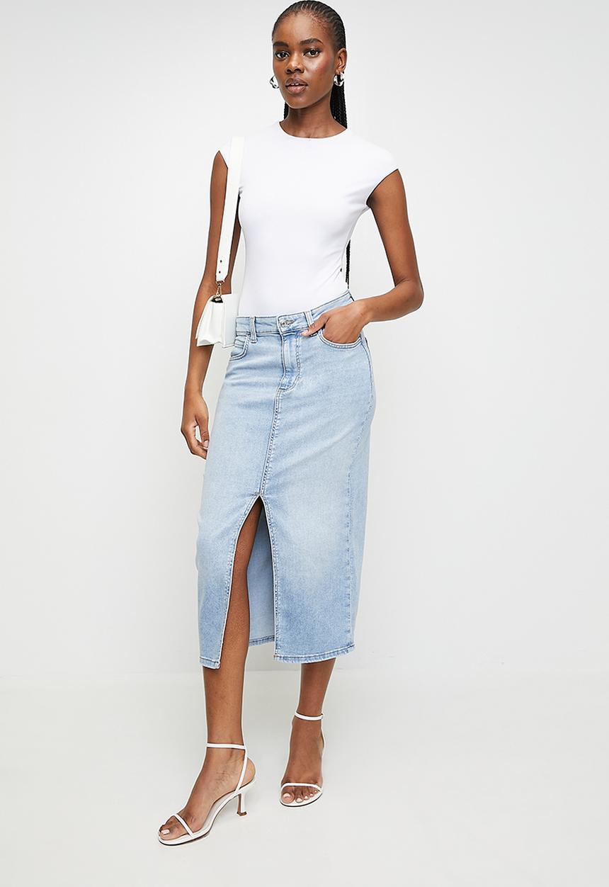 GUESS - Mila Denim Skirt - Lagoon Light