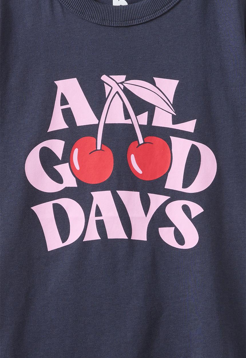 Cotton On - Poppy Oversize Graphic Print Tee -  Squid Ink/All Good Days
