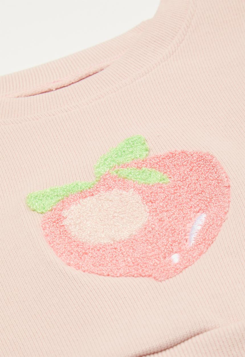 Pop Candy - Pink halo embroidered sweater with leggings - pink/stripes